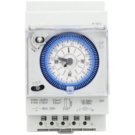 Mechanische Pooluhr 16A 250V, Zeitschaltuhr für Pools und Wasserheizungen, 15 Minuten bis 24 Stunden, für Zuhause, Küche, Innen- und Außenbereich