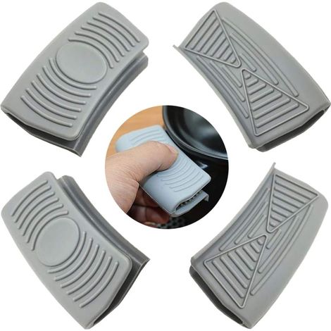 Poignées En Silicone - Pour Casseroles Et Poêles En Fonte - Isolantes Thermiques - Antidérapantes - Lot De 2 Paires (1/5)