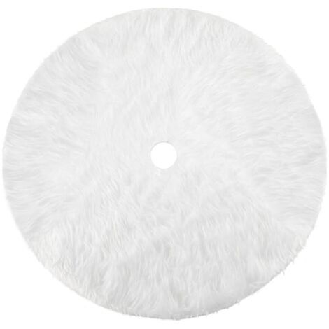 Weihnachtsbaumrock Weiß Plüsch Schnee Baumdekorationen Teppich Feiertage Weihnachtsbaumdecke Baumrock, 90cm/35 Zoll (1/5)