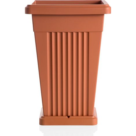 Pyramidenförmiger terracotta-Vaso 40x40x59 (1/3)