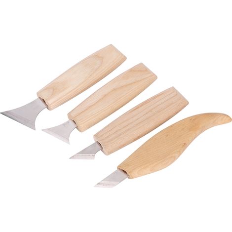 7 Pièces Outils de Sculpture en Acier Inoxydable avec Manche en Bois pour Travail du Bois