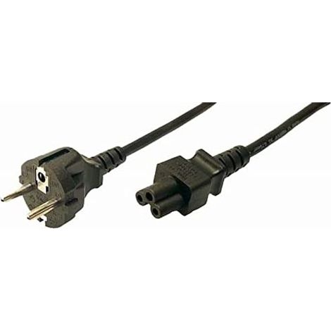 Strom Kaltgerätekabel C5 (Notebook) 1,8m Schwarz (1/3)
