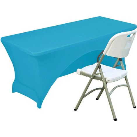 Spandex Tischdecke rechteckig 120x60cm Türkis, pflegeleicht & knitterfrei