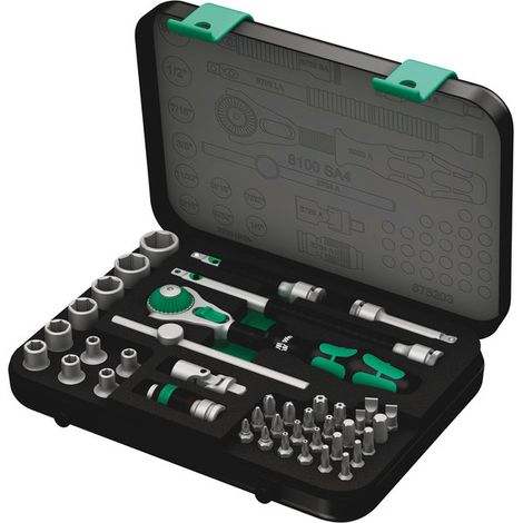 Schrauber Bit-und Ratschen-Set 1/4" WERA 8100 SA 4 Zyklop 1/4" Imperial (41 teilig)