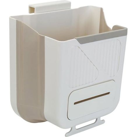 Poubelle murale, 10 litres, conteneur pliable, convient aux portes de placards, aux camping-cars et au camping. (1/5)