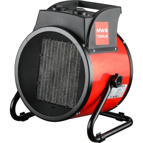 Chauffage électrique de chantier portable 5kW 400V résistance PTC MW Tools WEL05C
