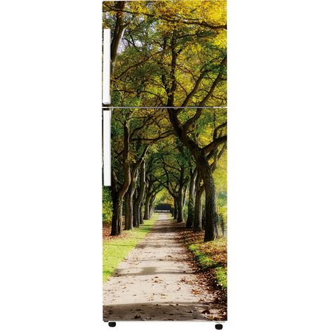 Stickers Frigo - Chemin - 65x150 cm - Idéal pour frigo 55x150 cm - Adhésif BRILLANT (1/2)