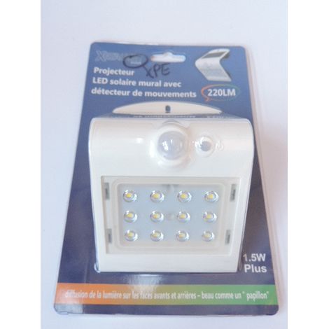 Projecteur LED solaire blanc 1,5 W 220 Lm L. 155 x l. 95 mm (1/2)