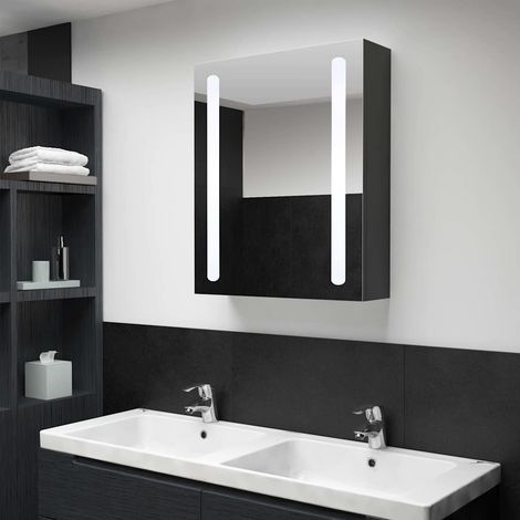 vidaXL Mueble de baño con espejo LED 50x13x70 cm (1/5)