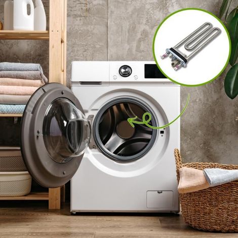 Résistance De Chauffage - Résistance Tubulaire - 1750 W - Acier Inoxydable - Pour Machine À Laver 6 À 8 Kg - Fixation Par Vis - 1 Pièce (1/4)