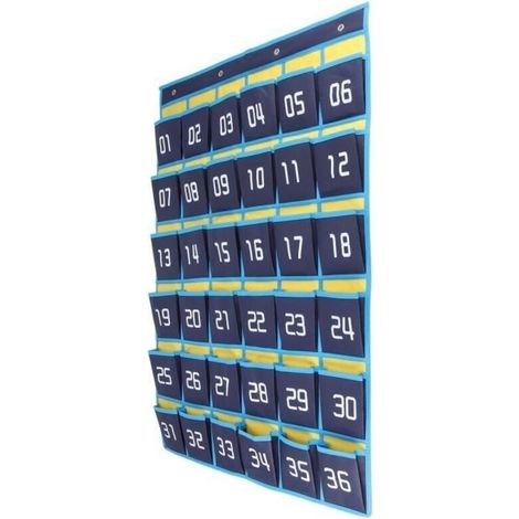 36 tasche numerate, organizer da appendere per cellulari e calcolatrici, borsa portaoggetti per la classe. (1/4)