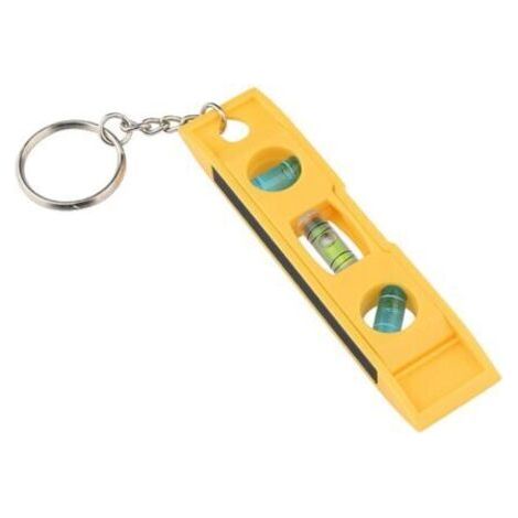 BUNTHAUS Niveau à bulle jaune avec porte-clés, outil de mesure du niveau de torpille magnétique, fil/niveau de mesure à 45 degrés, outils de conception et de mesure de mode pour voitures (1/5)