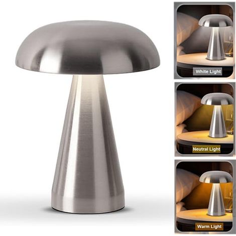 Lampe champignon sans fil, lampe de bureau LED, lampe de chevet créative, veilleuse tactile