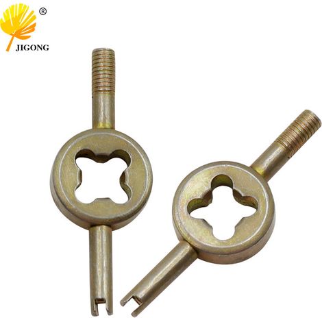 Outil de réparation de valves de pneus pour véhicules électriques : une clé pour retirer et installer les valves de pneus, ajuster et relâcher l’air.