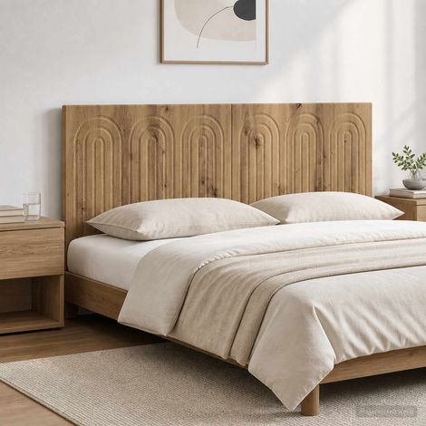 vidaXL Tête de lit murale ALKMAAR Chêne artisanal Bois d'ingénierie (1/5)