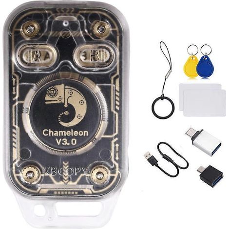Chameleon V3.0 RFID-Chip-Lesegerät-Emulator, 125K/13,56M ID-IC-Tag-Kopierer + NFC-Lese-/Schreibgerät für CUID-Schlüsselanhänger/Karten 2XUID (1/5)