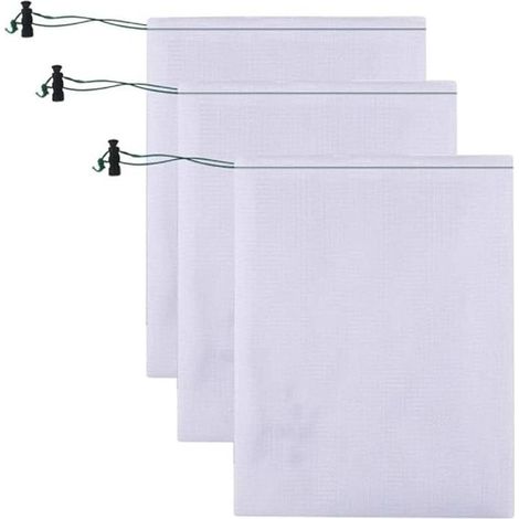 Lot de 3 Sacs de Nettoyage de Piscine 55x35 cm Sac filtre à Mailles Fines Entretien de Piscine Pour Aspirateur de Feuilles de Piscine Filtre de bassin