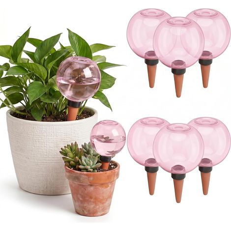 Lot de 6 boules d'arrosage pour plantes - 500 ml - Arrosage automatique des plantes et auto-arrosage - Boules d'eau transparentes pour plantes d'intérieur, balcon, jardin - Distributeur d'eau (1/5)