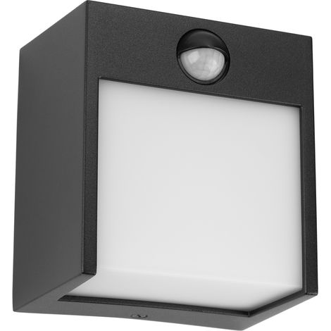 LED-Gartenwandleuchte, Außenwandleuchte mit PIR-Sensor, IP54, 12 W, 3000 K, RUBUS LUMILED (1/4)