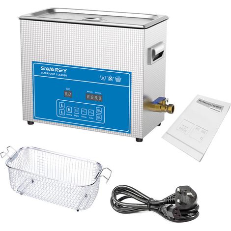 Swarey Ultraschallreinigungsgerät Ultraschallreiniger 6.5L Edelstahl Ultraschall Reiniger Ultrasonic Cleaner mit Digitaler Anzeige für Schmuck Brillen und Zähne (1/5)
