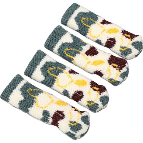 Lot de 20 chaussettes antidérapantes en fibre acrylique double couche pour pieds de tabouret, résistantes à l'usure et silencieuses, idéales pour protéger les sols et les pieds de chaises. Vertes. (1/5)