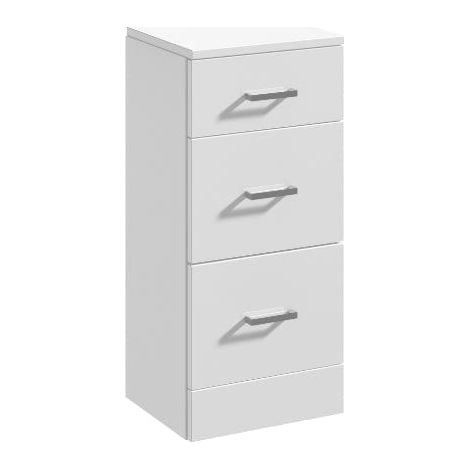 Nuie Mayford Gloss White 350mm x 300mm 3 Drawer Storage Unit - PRC135 (1/5)
