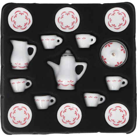 Set De Tasses À Thé Miniature - Porcelaine - Échelle 1:12 - Pour Décoration De Maison De Poupée - 6 Pièces (1/5)