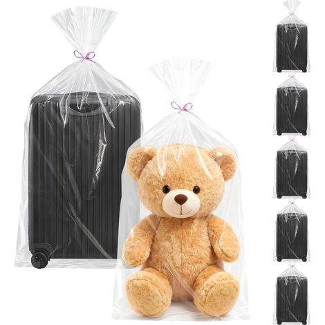 5pc Sac Plastique Transparent pour Valise 100x152 Sac de Rangement (1/5)