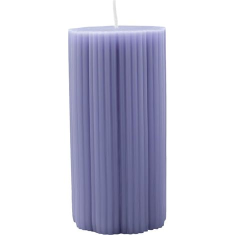grosse bougie, dimensions : env. 7,5 15 cm, bleu, bougie décorative au design floral, cire (paraffine) (1/3)
