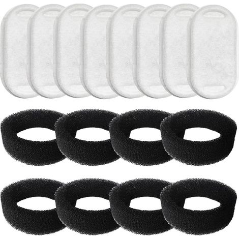 16er-Pack Blumenbrunnen-Katzenfilter, 8 Stück Aktivkohlefilter und (1/5)