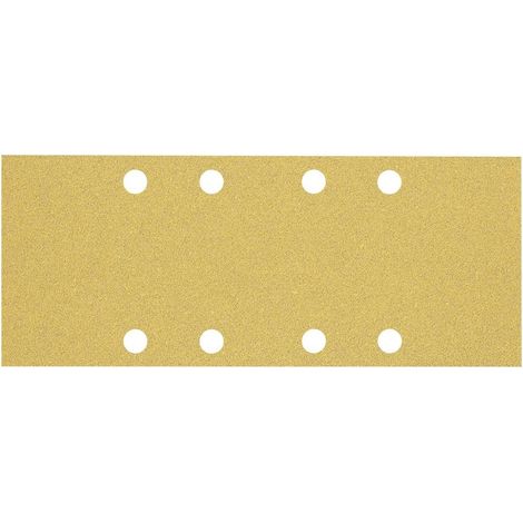 Bosch Professional 10x Set di carte abrasive Expert C470 con 8 fori (per Legno duro, Vernice su legno, 93x230 mm, Grana 60/80/120, accessorio Levigatrice orbitale)