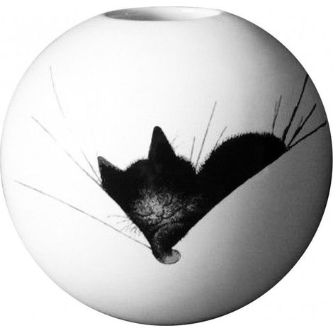 Vase rond en céramique Chats par Dubout (1/2)
