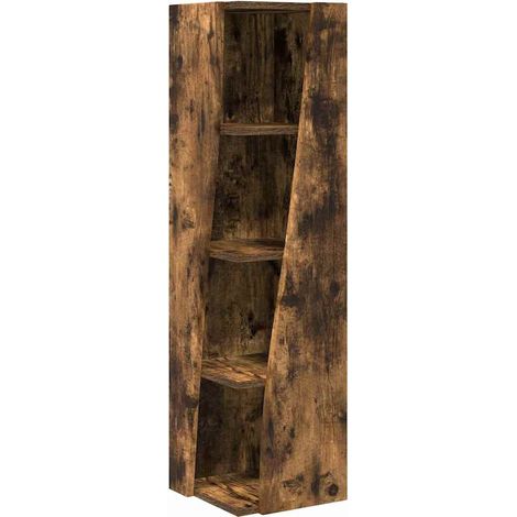 Maison Exclusive - Mobile angolare Rovere fumé 27,5x27x102cm Legno multistrato