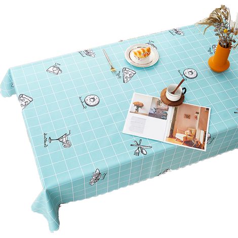 Nappe Rectangulaire Coton Lin - Anti-Froissage - Gris - Pour Table À Manger - 1 Pièce (1/5)