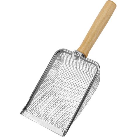Pelle Tamis en Acier Inoxydable Jardinage Extérieur en Tamisage en Sol et Sable Maille 3,8 mm Suspendable (1/4)