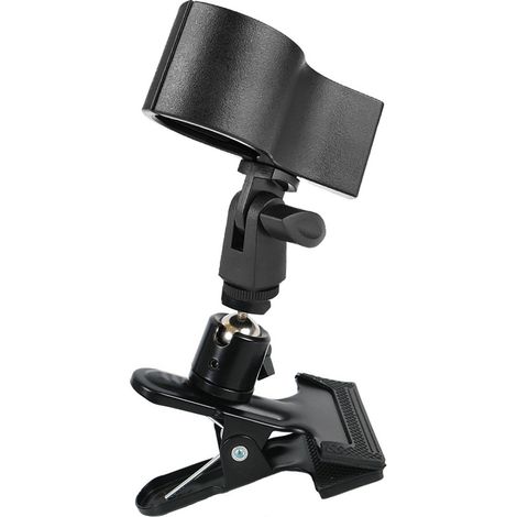 Support de sèche-cheveux rotatif à 360 °, porte de microphone portable, au lieu d'un sèche-cheveux portable, support de rangement robuste pour sèche-cheveux à pince pour salle de bain (1/5)