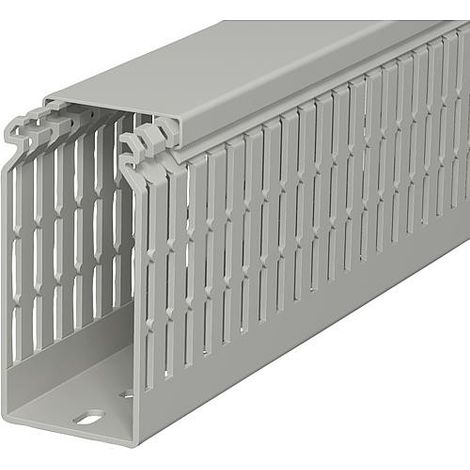Goulotte de cable LKV/N 100100 Longueur 2000mm, gris pierre Paquet : 8 metres (1/2)