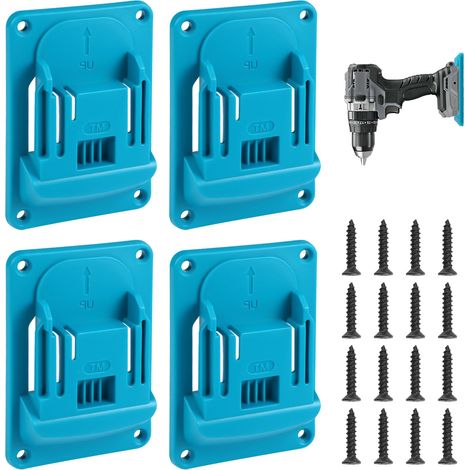 4 Pcs Porte Outils Mural pour 18v, 11.4x8.1cm Support Outils Mural (1/5)