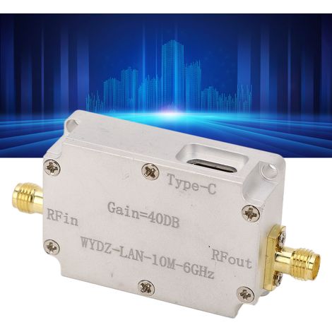 HF-Signalempfänger mit 40 dB Verstärkung, 10 MHz–6 GHz rauscharmer Verstärker (LNA) mit hoher linearer Verstärkung, Eingangsstufe für HF-Signalempfänger für FM-Radio (1/5)