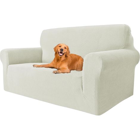 Stretch Sofa Cover, Super Elastic Sofa Cover with Armrests, Universal Sofa Cover, Modern, Non-Slip, Anti-fouling, Washable,Natural 2 Places(145CM-178CM) (1/5)