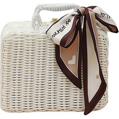 Paniers cadeaux tressés pour plantes, petits paniers en rotin imitation, portables, style rustique, coffrets cadeaux pour demoiselles d'honneur de mariage (1/5)