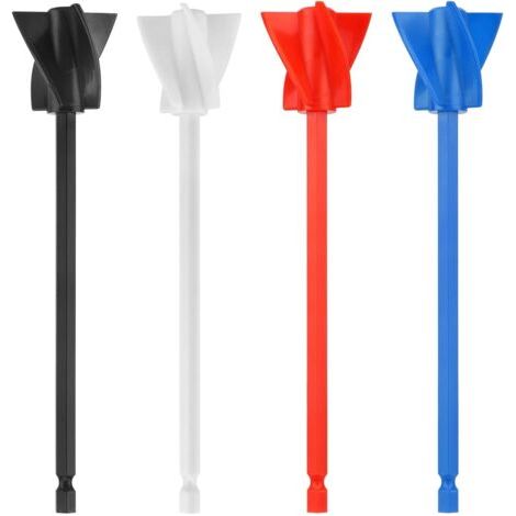 Palette de mélange de résine, 4 palettes de mélange de peinture réutilisables, accessoire multi-usages pour mélange de résine, peinture, silicone et glacis céramique (noir + blanc + rouge + bleu) (1/5)