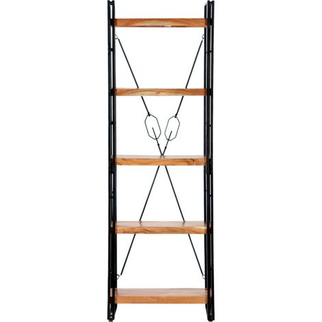 Maison Exclusive - Libreria a 5 Ripiani 60x30x180 cm in Legno Massello di Acacia