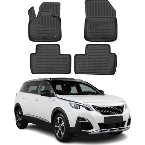 OMAC Tapis de Sol pour Peugeot 5008 2017-2025 sur Mesure en Caoutchouc Noir (1/5)