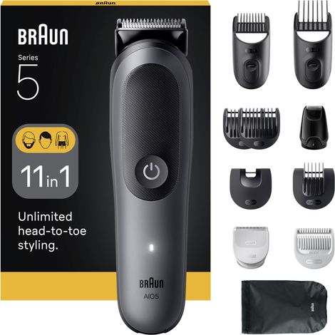 Tondeuse Braun Multigroom Série 5 AIO5560 1 pièce