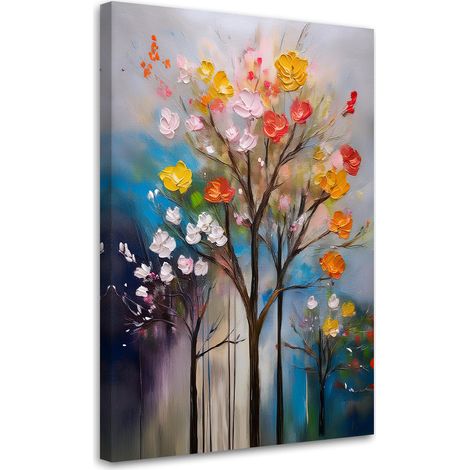 Tableau déco Fleurs abstraites en forme d'arbre 40x60 (1/5)