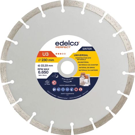 Disco da taglio Edelco u3 universal 230 mm bagnato secco