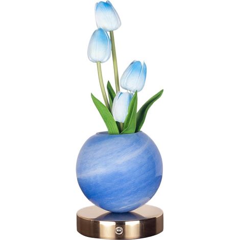 Veilleuse Fleur Lumineuse Rechargeable USB Sans Fil 3 Couleurs (1/5)
