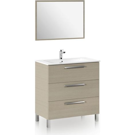 Pack de baño con lavabo cerámico Feel Roble (ancho) x 57cm (alto) (1/5)