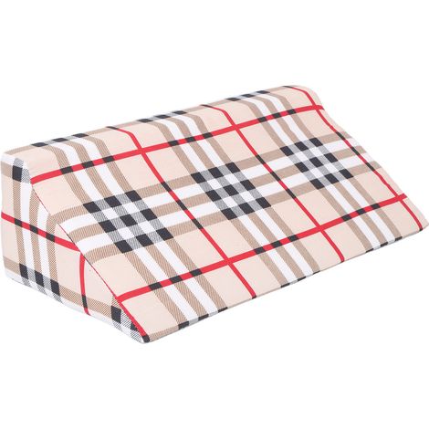 Oreiller triangulaire amovible en forme de R, antidérapant, à carreaux, pour soulager les escarres et faciliter le retournement des personnes dormant sur le côté. Dimensions : 50 x 25 x 15 cm / 19,7 x (1/5)